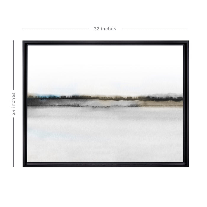 Neutral Abstract Landscape Framed Canvas Wall Art