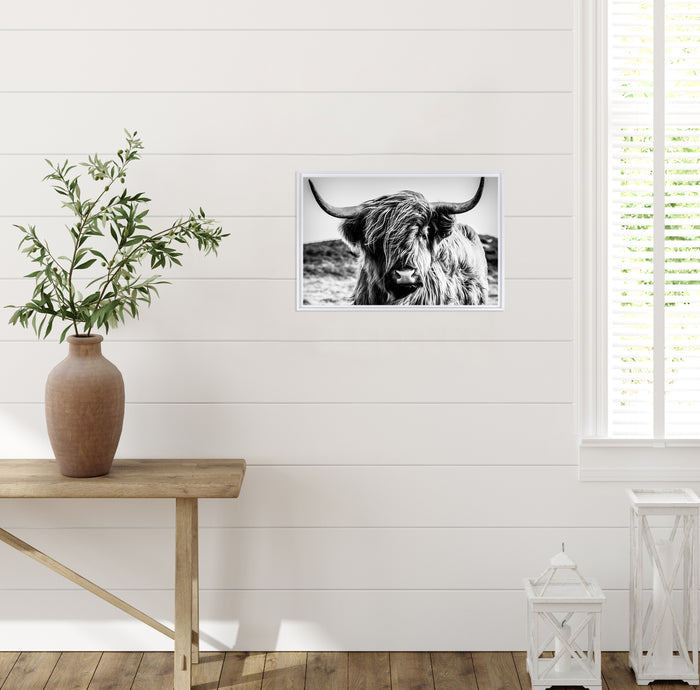 Highland Cow Framed Canvas Wall Art