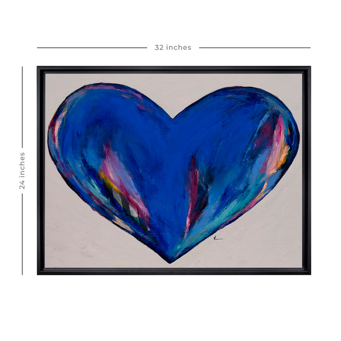 Heart Framed Canvas by Kelly Merkur