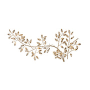 Brushed Gold Flowing Leaves Wall Decor 